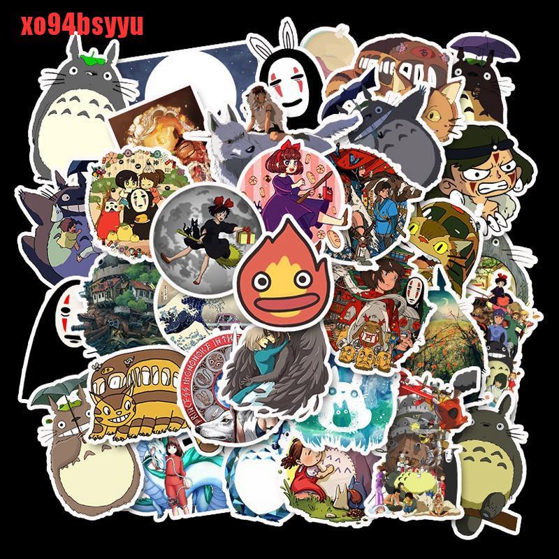Bộ 50 Miếng Dán Hoạt Hình Totoro Spirited Away Chống Thấm Nước xo94bsyyu