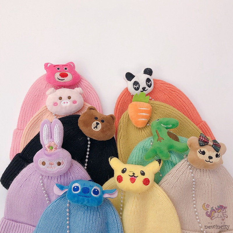 Mũ len họa tiết hoạt hình phong cách Hàn Quốc cho bé