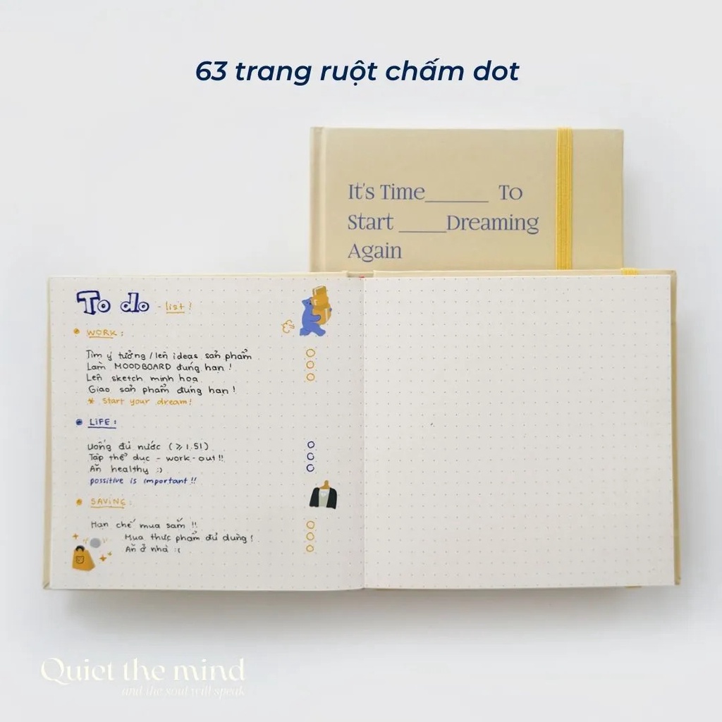 Sổ Vuông CRABIT Project Planner VÀNG 130gsm 144 trang - Sổ kế hoạch quản lý dự án cá nhân