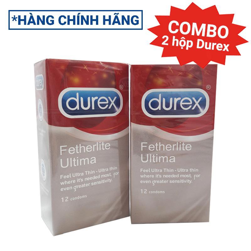 [COMBO] 2 hộp Bao Cao Su Durex Fertherlite Ultima siêu mỏng - HÀNG CHÍNH HÃNG