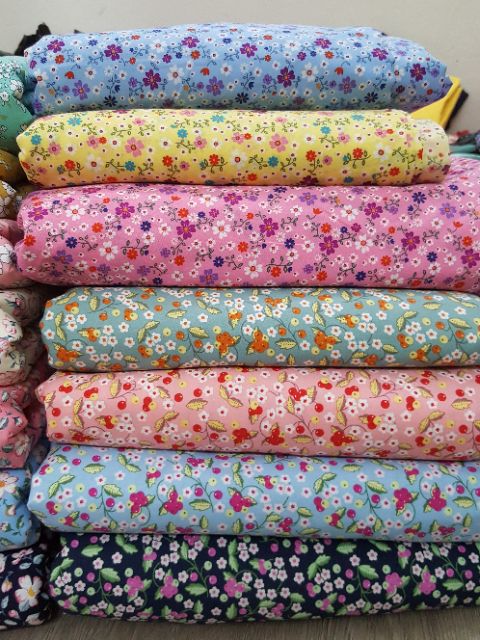 Vải thô cotton khổ 1m5, 58k/m. Được chọn mẫu