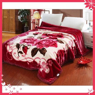 Chăn lông len 4kg 3 lớp loại đẹp kích thước 2m x 2m3 giá tốt