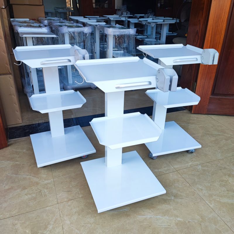 Xe đẩy nha khoa ba tầng có gài tay khoan implant - 1 đổi 1 trong 12 tháng