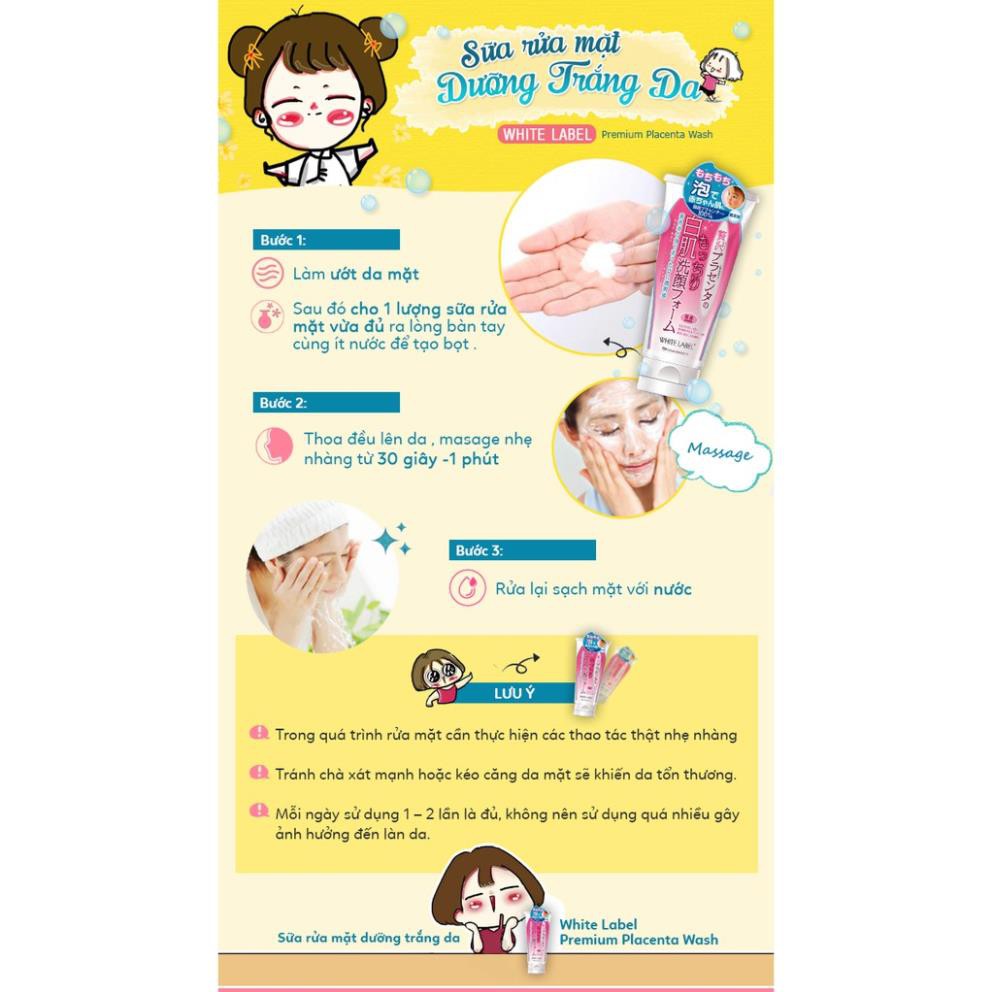 SỮA RỬA MẶT TRẮNG DA TINH CHẤT NHAU THAI PLACENTA WHITE LABEL PREMIUM PLACENTA WASH | BigBuy360 - bigbuy360.vn