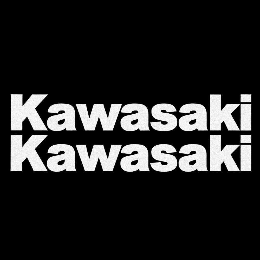 Nhãn dán logo phản quang họa tiết chữ cái Kawasaki bắt mắt cao cấp dùng trang trí xe moto