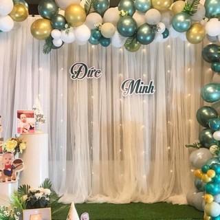 Rèm sinh nhật vải nhúng may sẵn