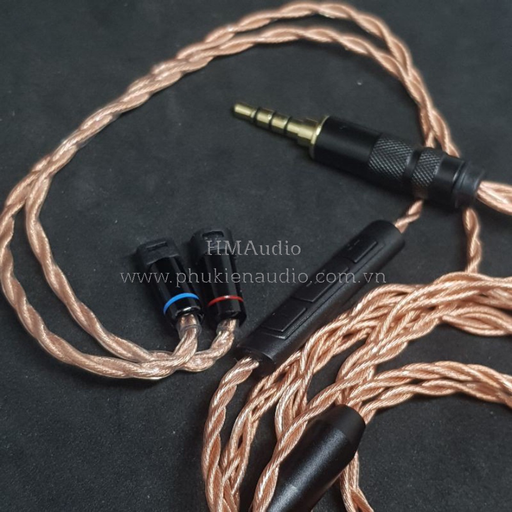 Dây tai nghe đồng OFC 1.2mm tết 4 - Sennheiser IE80/ IE80s