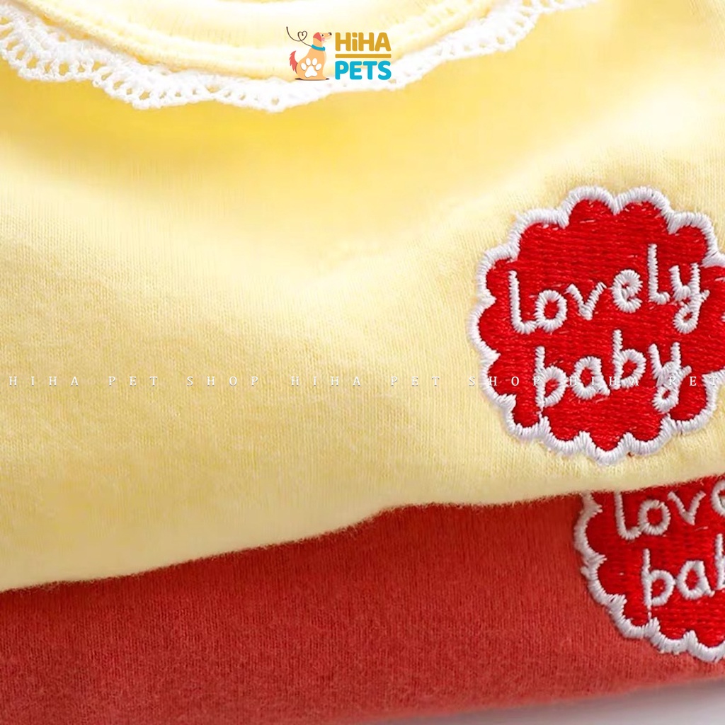 Váy Cho Chó Mèo Vải Thun 100% Cotton Mát Mẻ Quần Áo Thú Cưng Ba Lỗ Mùa Hè Dễ Thương Hihapet.