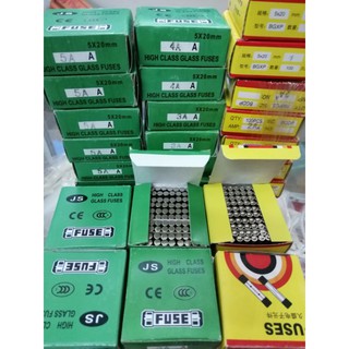 Combo 100 chiếc(1 hộp) Cầu chì ống GF520  1A - 5A