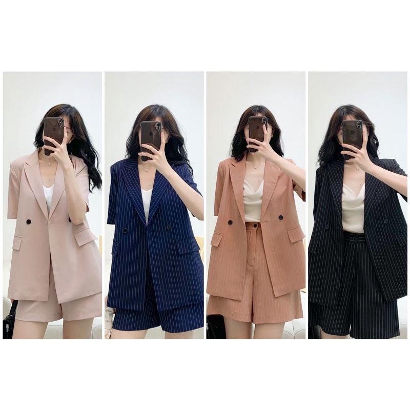 NEW DAY_Áo vest kẻ ngắn tay Lily