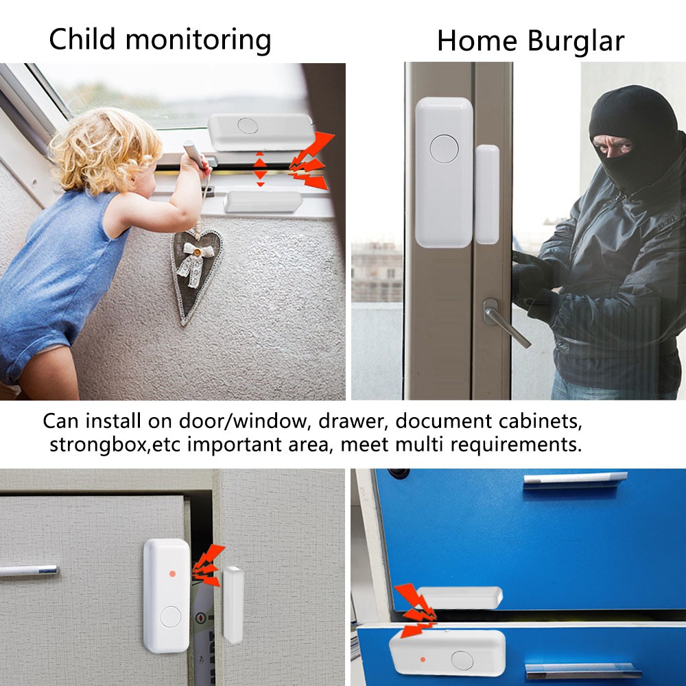 Thiết Bị Báo Động Cảm Biến Mở Cửa Wifi Thông Minh Bảo Vệ An Toàn Cho Nhà Ở