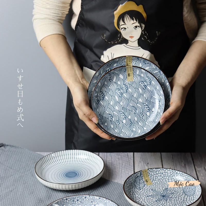 Set bát đĩa cao cấp, bộ bát đĩa 14 món phong cách Nhật Bản - Bát đĩa decor phụ kiện bàn ăn sang trọng
