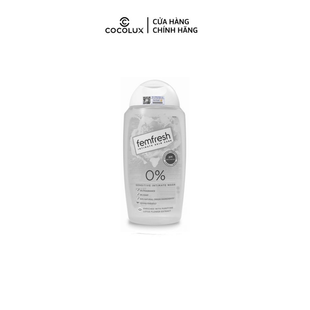 Dung Dịch Vệ Sinh Femfresh 0% Sensitive Intimate Wash 250ml [COCOLUX]