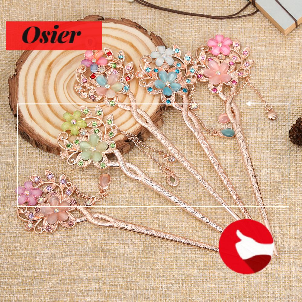 Trâm cài tóc hình hoa phong cách Trung hoa cổ điển cho nữ