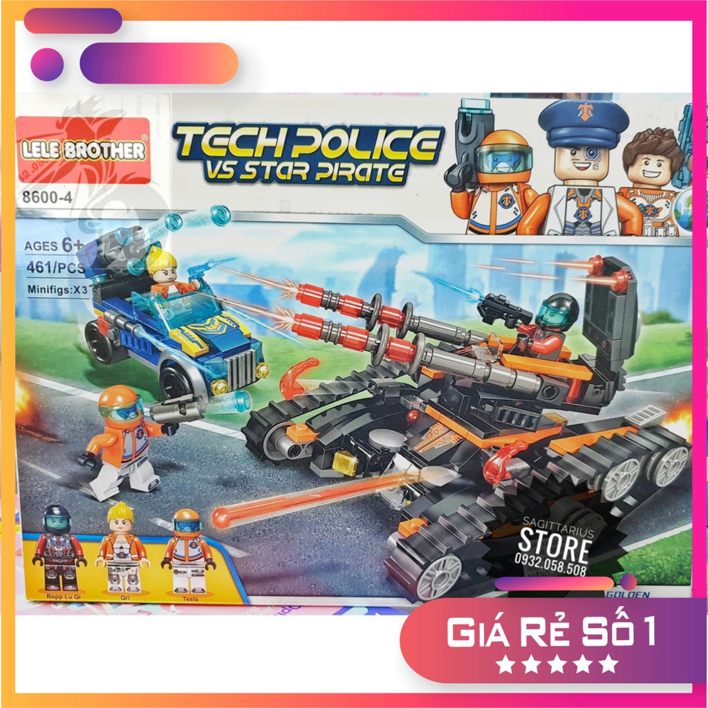 Lego Lele Brother 8600-4 Lắp Ráp Chiến Xa Cảnh Sát ( 461 Mảnh ) [Hot]