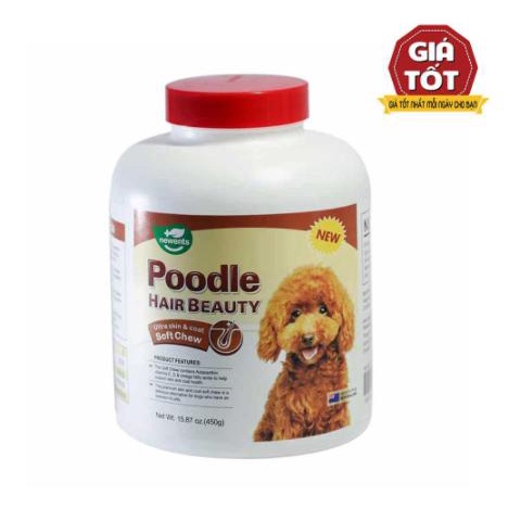 Viên dưỡng mượt lông Poodle Hair Beauty [ 10 viên lẻ ],viên dưỡng mượt lông, giữ màu, phục hồi màu lông cho chó Poodle