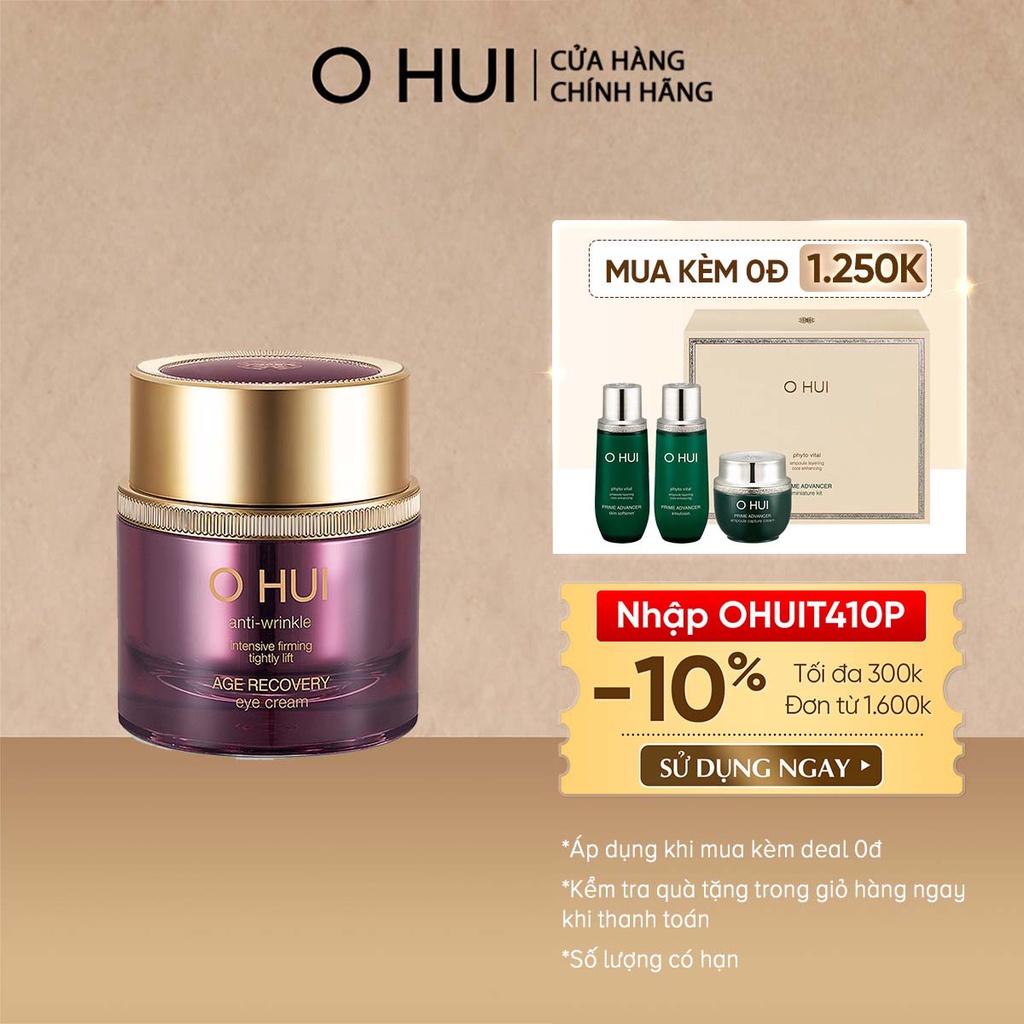 [Mã VISAPREMIUM giảm 150K]Kem vùng mắt cải thiện nếp nhăn OHUI Age Recovery Cream 25ml