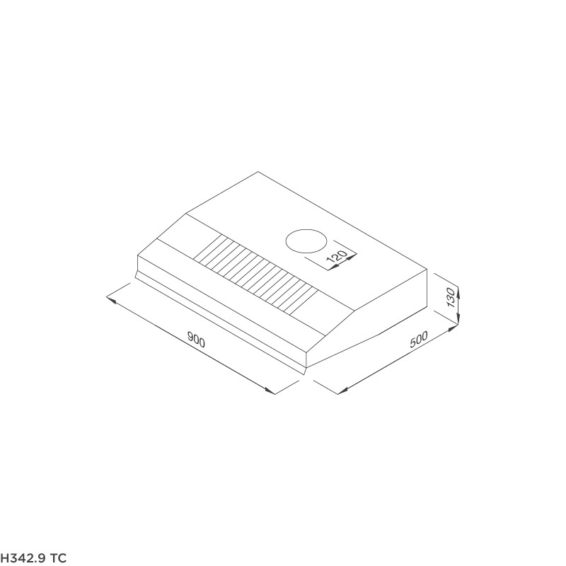 Máy Hút Mùi Classic Malloca H342.9 TC - Công Suất Hút 500 m3/h - Ngang 90cm