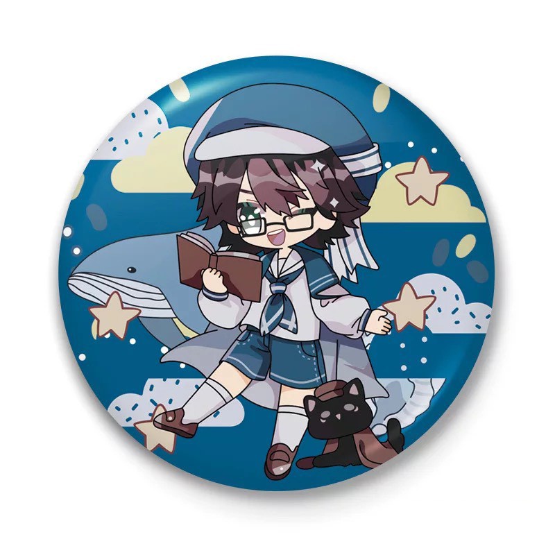Huy hiệu IN HÌNH VĂN HÀO LƯU LẠC BUNGOU STRAY DOGS anime chibi