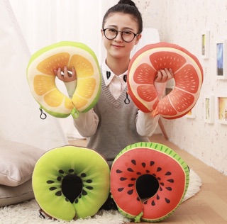 Gối chữ U hoa quả hạt xốp