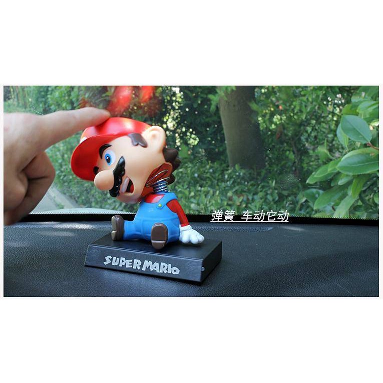 Phụ kiện trang trí nội thất xe hơi hình Mario hoạt hình dễ thương
