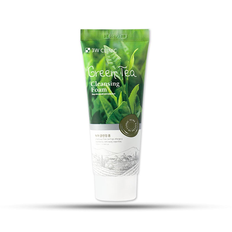 Sữa rửa mặt Trà xanh Green Tea Foam Cleansing 3W Clinic 100ml | BigBuy360 - bigbuy360.vn