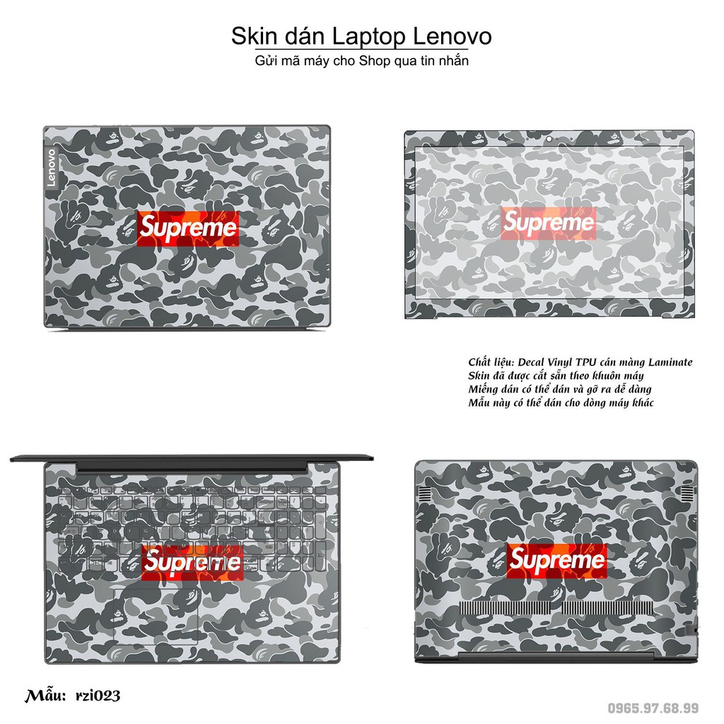 Skin dán Laptop Lenovo in hình rằn ri _nhiều mẫu 4 (inbox mã máy cho Shop)