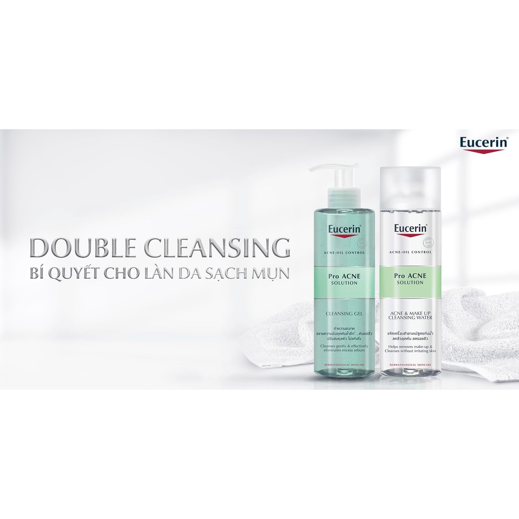 Gel Rửa Mặt Dành Cho Da Nhờn Mụn Eucerin ProAcne Cleansing Gel 400ml
