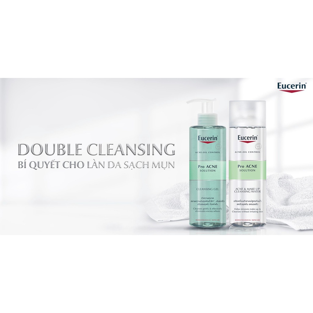 Nước Tẩy Trang Eucerin ProAcne Acne & Make Up Cleansing Water 400ml