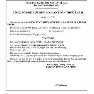 Men tiêu hóa Enzik