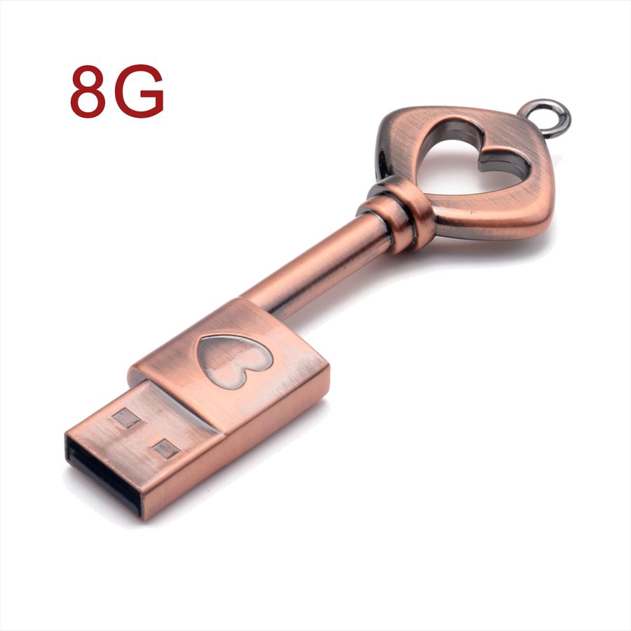 USB mini hình chìa khóa bằng đồng sáng tạo