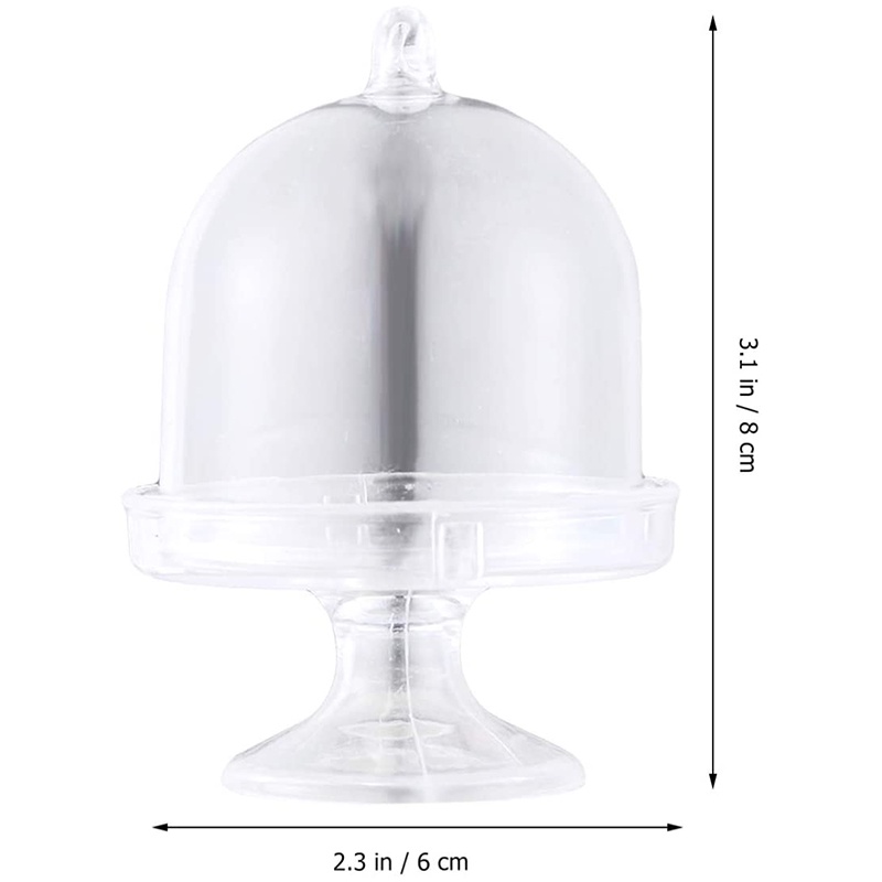 Set 12 Giá Đỡ Trưng Bày Bánh Kẹo / Sô Cô La Mini Có Nắp Đậy Dùng Cho Sinh Nhật