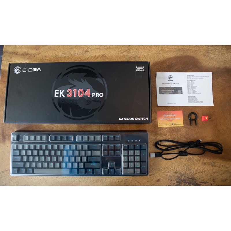 Bàn phím cơ Edra EK-3104 Pro Gateron