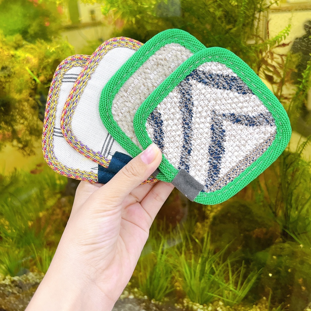 Đế Lót Ly Vải 9.5cm Cao Cấp - lót ly bằng vải siêu thấm nước vuông và tròn