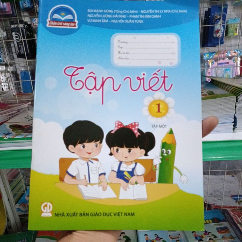 Tập viết lớp 1 tập 1 và bìa bao kính