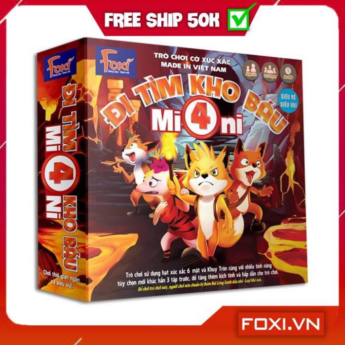 [FREESHIP+TẶNG QUÀ] Board game-Đi tìm kho báu Mini 4 Foxi-trò chơi phát triển khả năng nhớ-logic-suy luận-phán đoán