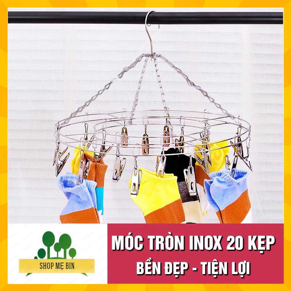 Móc chùm, móc tròn inox phơi quần áo lót, quần áo trẻ em