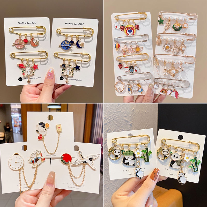 Ghim Cài Áo Hình Hoạt Hình Dễ Thương