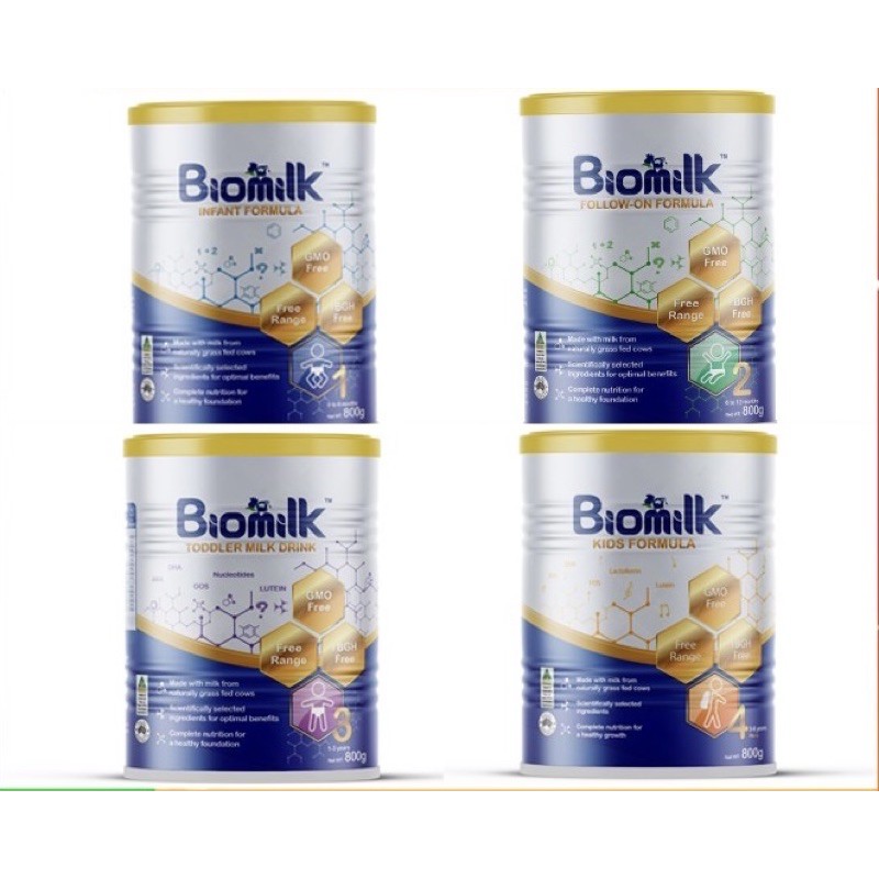 Sữa Biomilk Úc số 1,2,3,4 [mua 3 GIẢM 15k] [ Date mới nhất ] Lon 800g