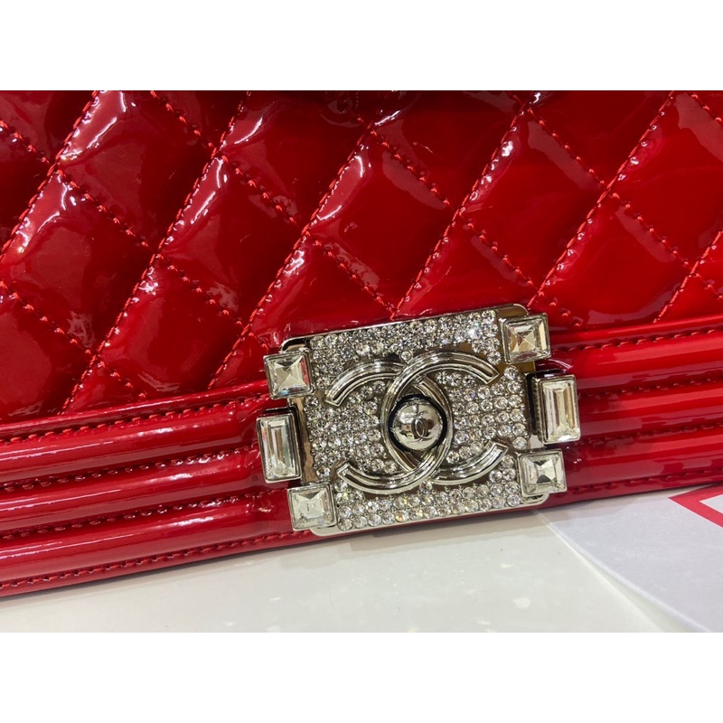 Túi xách nữ Size 25 Da bóng+ Khoá nạm Fullbox nam châm