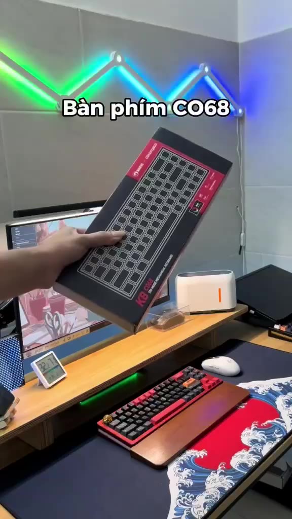 Bàn phím cơ Hotswap C068 - LED RGB - Hotswap 5 pin - trục cơ tuyến tính - Sử dụng Yellow switch | BigBuy360 - bigbuy360.vn
