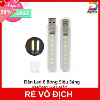 [Combo 2 Đèn Led] Đèn Led Mini 8 Bóng Siêu Sáng Cổng USB