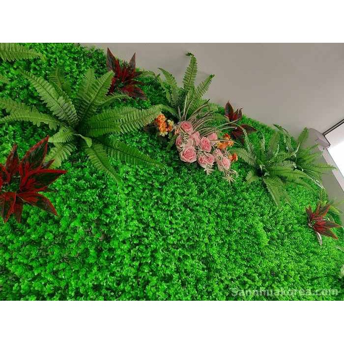 Tấm cỏ nhựa tai chuột size 40 x 60 cm - Cỏ nhựa tai chuột trang trí tường