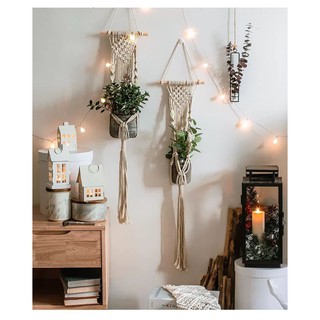 Mành treo Rèm treo chậu treo tường Macrame trang trí nhà cửa decor phòng sân vườn