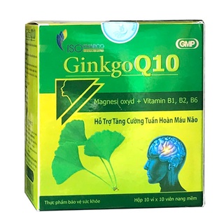 GINKGO Q10 ISOPHARCO [Hộp 100 viên] - [ginko q10 / ginkgo biloba, ginkgoq10]