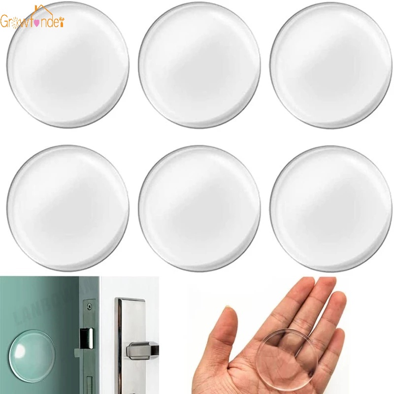 Đệm Cao Su Silicon Trong Suốt Dán Tường Chặn Cửa Chống Sốc Bảo Vệ An Toàn