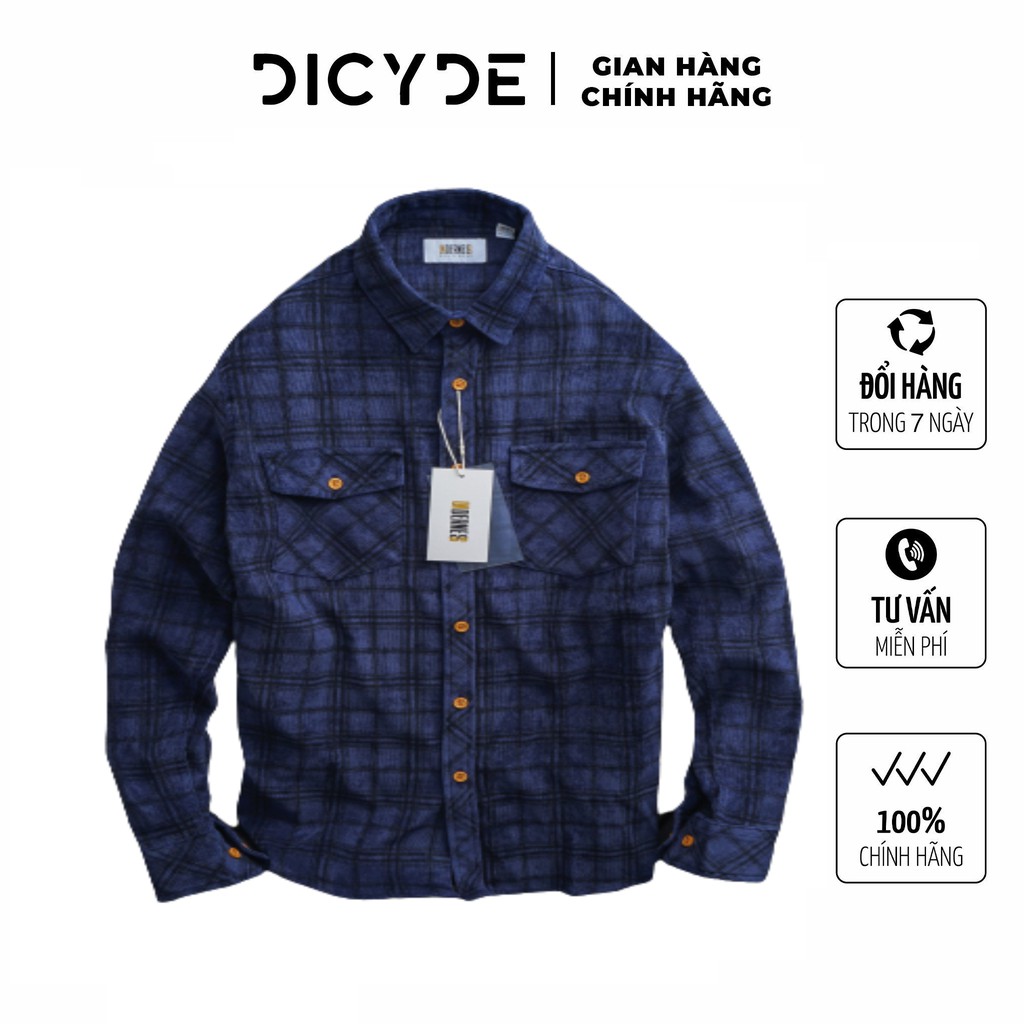 [Mã SRBACK010912 hoàn 20K xu đơn 50K] Áo sơ mi nam dài tay Nhung tăm vitage form rộng cao cấp DICYDE VI1.AV.D.UD.08