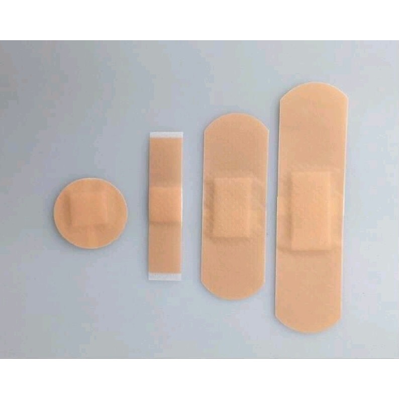 [ Hộp 100 cái ] miếng băng dán y tế sơ cứu vết thương 4 kiểu dán - băng cá nhân màu da