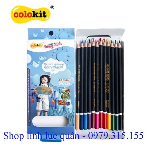 Bút chì màu vẽ kí hiệu tham mưu 12 màu