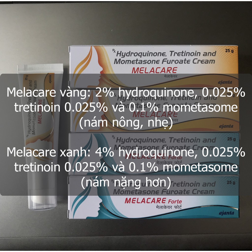 Kem Melacare cream (25g), hết nám, giảm mờ thâm nám, dưỡng trắng và làm sáng da - 2% hydroquinone và 0.025% tretinoin | BigBuy360 - bigbuy360.vn